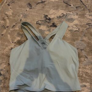 ALO Yoga Sky Blue Cross-Back Top